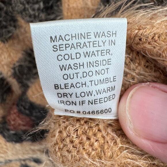 Show Me Your MuMu Fatima Turtleneck Sweater Womens M Cheetah Fever Knit Brown - Picture 10 of 13